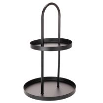 Prodotto Vassoio decorativo rotondo a due livelli in metallo, 58 cm