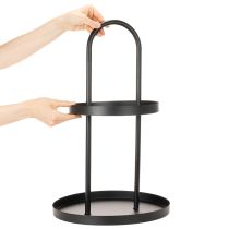 Prodotto Vassoio decorativo rotondo a due livelli in metallo, 58 cm