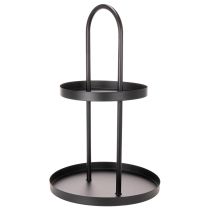 Prodotto Vassoio decorativo rotondo a due livelli in metallo, 58 cm