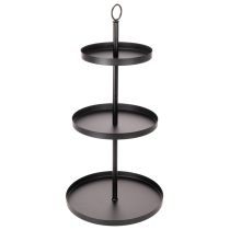 Prodotto Alzata rotonda in metallo a tre livelli per decorazioni da tavola a più piani, 61 cm