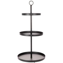 Prodotto Alzata rotonda in metallo a tre livelli per decorazioni da tavola a più piani, 61 cm