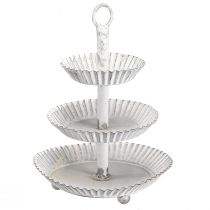 Prodotto Vassoio in metallo a 3 livelli bianco H23 cm