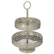 Prodotto Vassoio da portata decorativo a più livelli con manico, motivo a stella, 49 cm