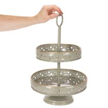 Prodotto Vassoio da portata decorativo a più livelli con manico, motivo a stella, 49 cm