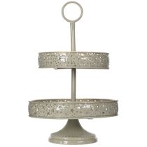 Prodotto Vassoio da portata decorativo a più livelli con manico, motivo a stella, 49 cm