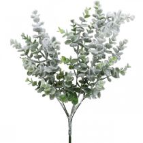 Ramo di eucalipto artificiale innevato ramo decorativo eucalipto Natale 48 cm