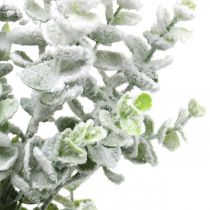 Ramo di eucalipto artificiale ricoperto di neve Ramo decorativo di eucalipto Natale 48cm