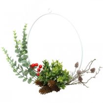 Prodotto Ghirlanda decorativa di eucalipto, bacche e pigne artificiali Ø30cm