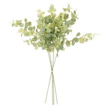 Prodotto Ramo artificiale di eucalipto con foglie rotonde, 75 cm, 4 pezzi