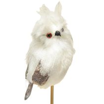 Prodotto Gufo sull&#39;asta bianco 9 cm L48 cm
