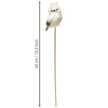 Prodotto Gufo sull'asta bianco 9 cm L48 cm