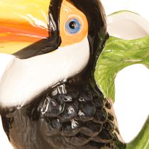 Prodotto Vaso decorativo esotico Tucano Figura in ceramica colorata 20×10×24cm