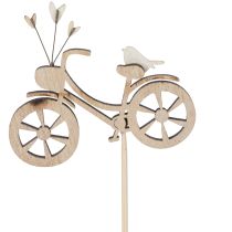 Prodotto Paletti di legno con motivo di bicicletta per un'atmosfera romantica primaverile in soggiorno, 8 cm, 12 pezzi