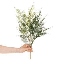 Prodotto Decorazione artificiale a forma di ramo di felce, verde, realistica, 56 cm