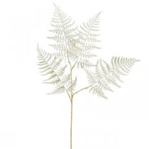 Foglia di felce decorativa, pianta artificiale, ramo di felce, foglia di felce decorativa bianca L59cm