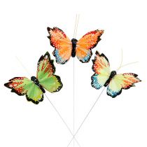 Farfalla piuma 9cm sort.12St