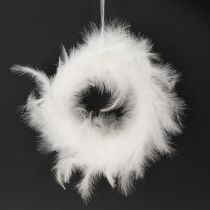 Prodotto Ghirlanda di piume ideale per decorazioni nuziali e decorazioni pasquali suggestive da 20 cm