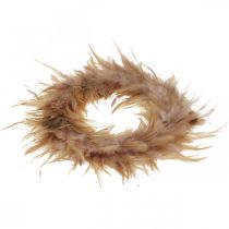 Prodotto Ghirlanda di piume rosa, rosso-marrone Ø16cm Decorazione primaverile con piume vere
