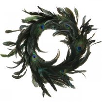 Ghirlanda di piume ghirlanda decorativa di pavone vere piume di pavone Ø30cm