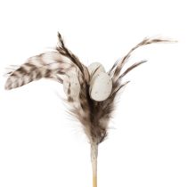 Prodotto Picchetti decorativi con rami di piume naturali, decorazione pasquale per composizioni eleganti, 37 cm, 12 pezzi