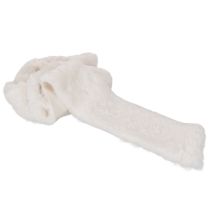 Prodotto Nastro decorativo bianco soffice, rotolo in pelliccia sintetica, 10x140 cm, 3 pezzi