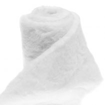 Nastro decorativo in pelliccia bianco 10x200cm
