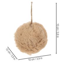 Prodotto Pallina decorativa a forma di pon-pon per alberi di Natale, 10 cm