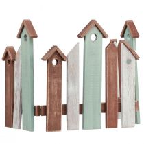 Paravento per finestra paravento decorativo da tavolo in legno fila di case 69×30cm