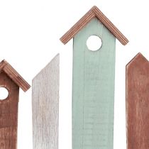 Paravento per finestra paravento decorativo da tavolo in legno fila di case 69×30cm