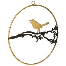 Prodotto Uccello decorativo per finestra, decorazione autunnale da appendere, metallo Ø22,5 cm