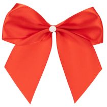 Prodotto Fiocco decorativo rosso, già annodato, ideale per lavori creativi e confezioni regalo, 11 cm, 25 pezzi
