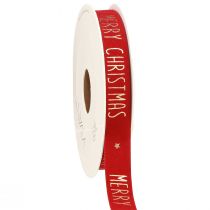 Prodotto Nastro natalizio festivo in rosso con scritta dorata &quot;Buon Natale&quot;, larghezza 15 mm, lunghezza 5 m