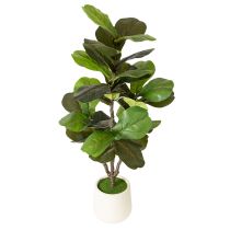 Prodotto Ficus lyrata artificiale, 120 cm, decorativo per soggiorno