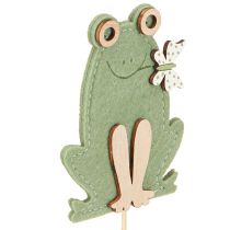 Prodotto Tappi decorativi a forma di rana in feltro – Tappi elastici per piante per fiori e composizioni 10 cm 12 pezzi