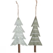 Prodotto Decorazioni per l'albero di Natale in feltro, verde, 20 cm, set da 4
