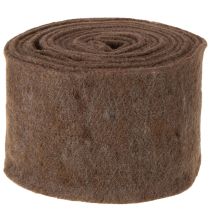 Prodotto Nastro in feltro di lana marrone, 15 cm x 5 m, per decorazioni e lavori artigianali