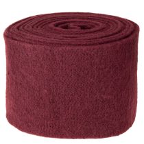 Prodotto Nastro di feltro di lana, rosso scuro, 15 cm x 5 m, per decorazioni e lavori artigianali