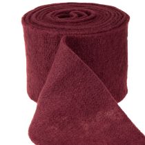 Prodotto Nastro di feltro di lana, rosso scuro, 15 cm x 5 m, per decorazioni e lavori artigianali