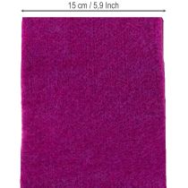 Prodotto Nastro di feltro di lana, fucsia, 15 cm x 5 m, per decorazioni e lavori artigianali