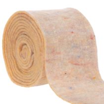 Prodotto Nastro in feltro, presina bicolore in feltro di lana, arancione/multicolore, 15 cm x 5 m