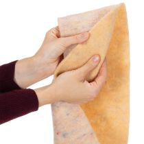 Prodotto Nastro in feltro, presina bicolore in feltro di lana, arancione/multicolore, 15 cm x 5 m
