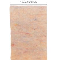 Prodotto Nastro in feltro, presina bicolore in feltro di lana, arancione/multicolore, 15 cm x 5 m
