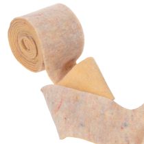 Prodotto Nastro in feltro, presina bicolore in feltro di lana, arancione/multicolore, 15 cm x 5 m