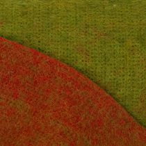 Prodotto Nastro in feltro di lana bicolore per decorazioni floreali, verde/rosso, 15 cm x 5 m