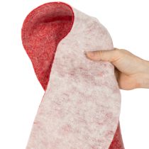 Prodotto Nastro in feltro, 100% lana, bicolore, utilizzabile come presina, nastro in feltro bianco/rosso, 15 cm x 5 m