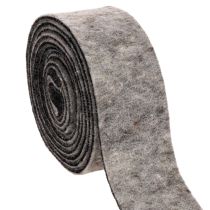 Prodotto Nastro in feltro per pentole, 100% lana, grigio/nero, 7,5 cm di larghezza, 5 m di lunghezza