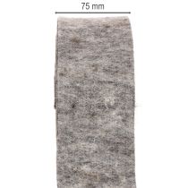 Prodotto Nastro in feltro per pentole, 100% lana, grigio/nero, 7,5 cm di larghezza, 5 m di lunghezza