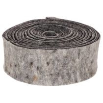 Prodotto Nastro in feltro per pentole, 100% lana, grigio/nero, 7,5 cm di larghezza, 5 m di lunghezza