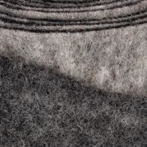 Prodotto Nastro in feltro per pentole, 100% lana, grigio/nero, 7,5 cm di larghezza, 5 m di lunghezza