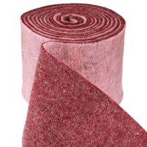 Prodotto Nastro decorativo in feltro nastro decorativo in feltro di lana bacca rosa bicolore 15 cm 5 m